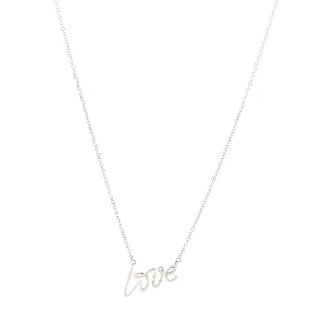 Sterling Silver Paloma Picasso Graffiti Love Pendant Necklace