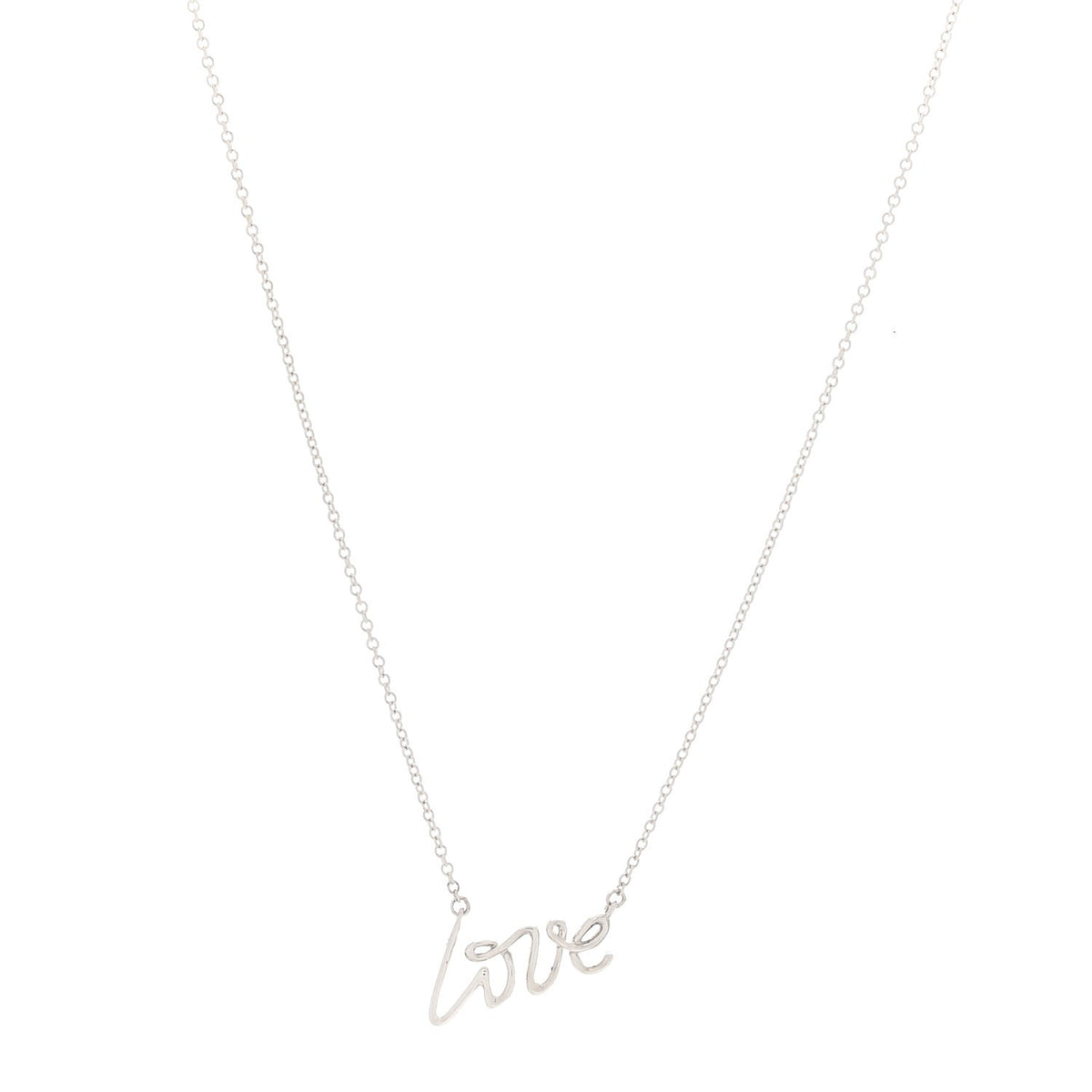 Sterling Silver Paloma Picasso Graffiti Love Pendant Necklace