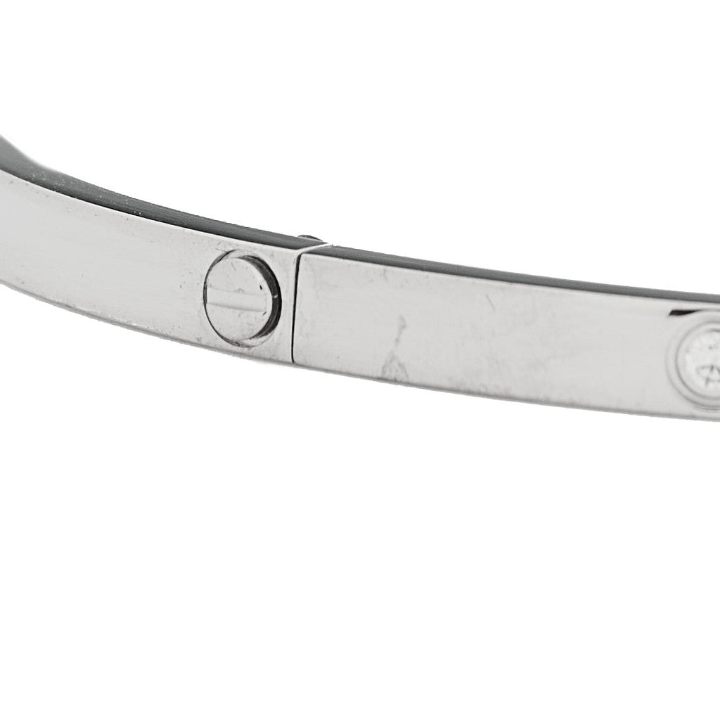18K White Gold 6 Diamond Small LOVE Bracelet 18