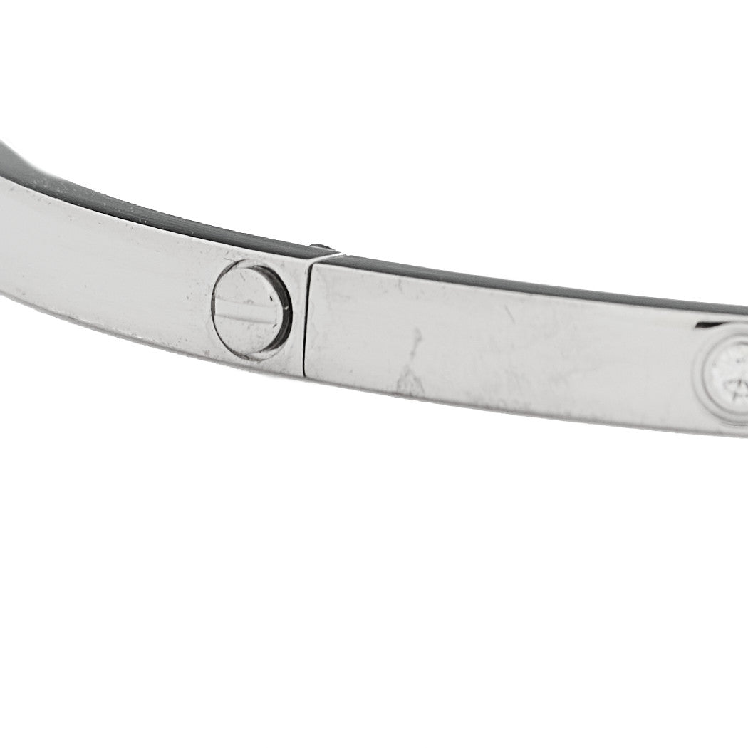 18K White Gold 6 Diamond Small LOVE Bracelet 18
