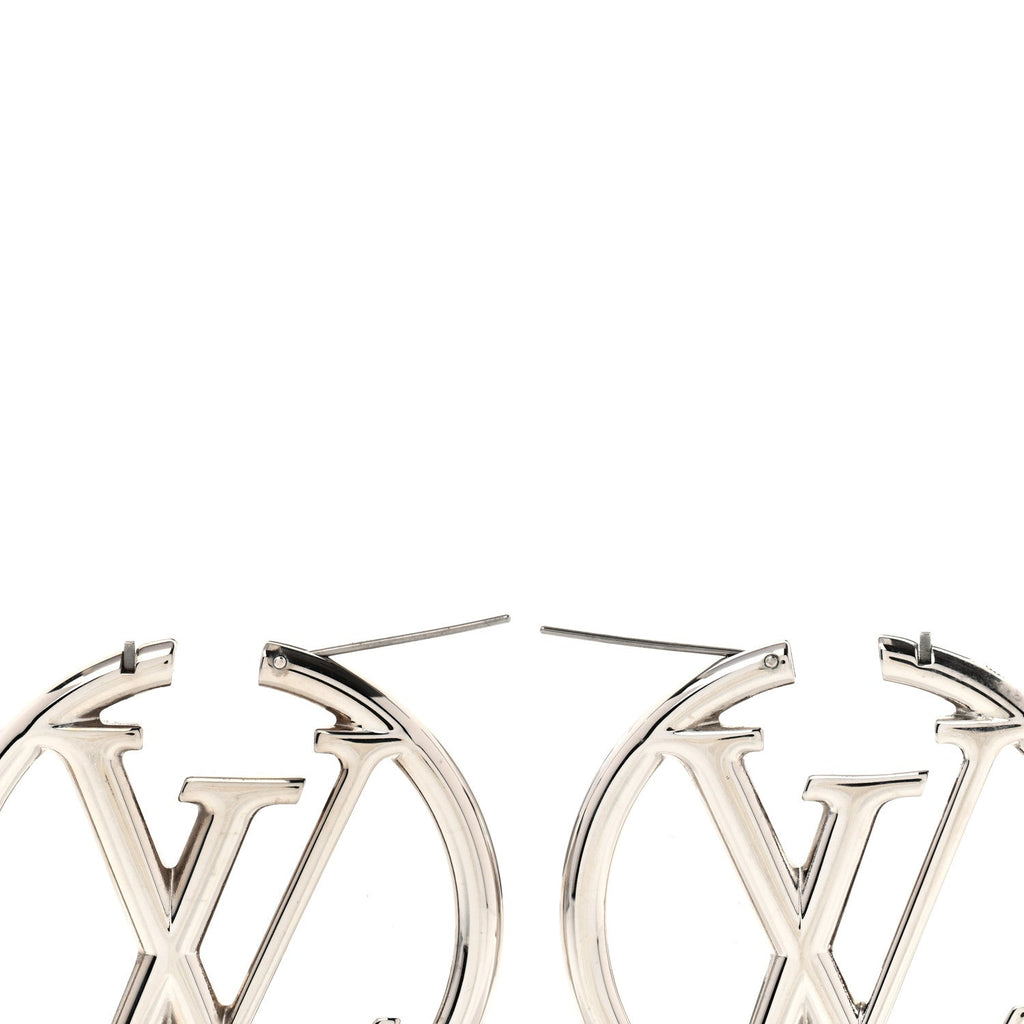 Palladium Louise Hoop Earrings Silver