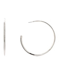 Metal Heart Hoop Earrings Silver