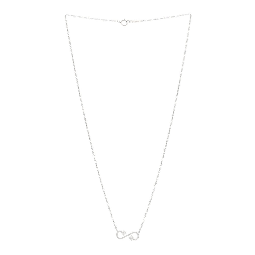 Platinum Diamond Enchant Scroll Necklace