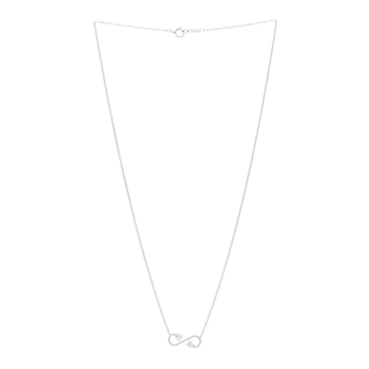 Platinum Diamond Enchant Scroll Necklace