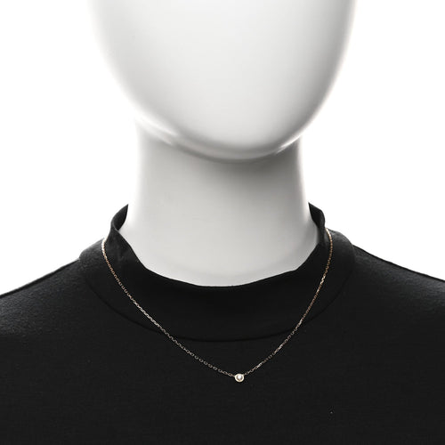 18K Pink Gold Diamond SM D'Amour Pendant Necklace