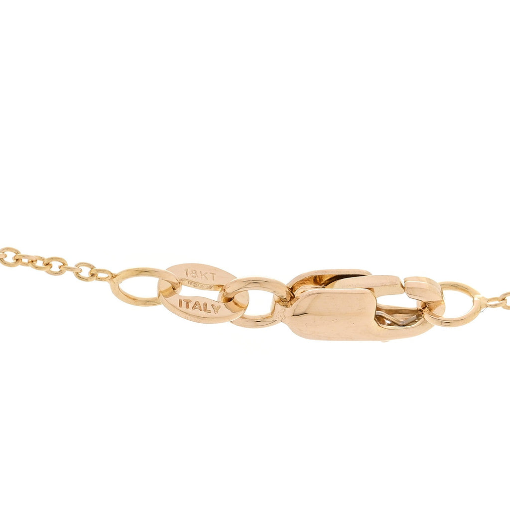 18K Yellow Gold Pyramid Pendant Necklace