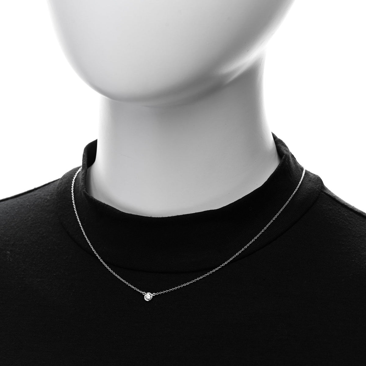 Platinum Diamond .22ct Elsa Peretti Diamonds By The Yard Pendant Necklace