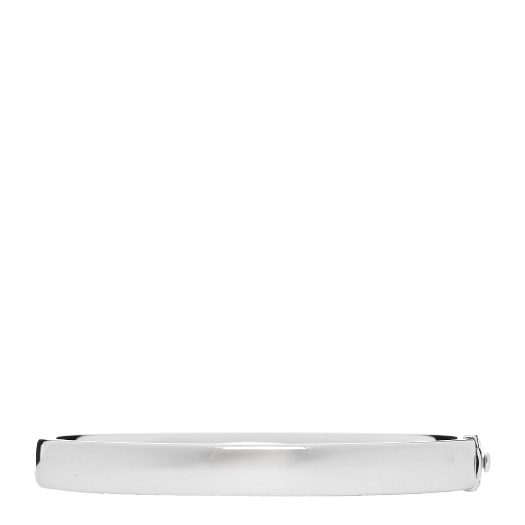 18K White Gold Diamond Metro Five-Row Hinged Bangle Bracelet
