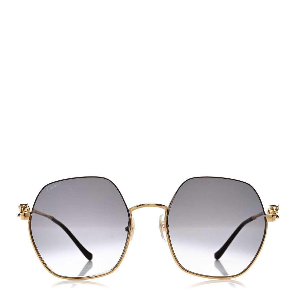 Panthere De Cartier Sunglasses CT0267S Gold Black