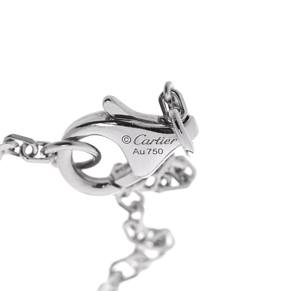 18K White Gold Diamond Pave Love Chain Bracelet