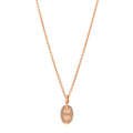 Metal Enamel Mini Maillon Pendant Necklace Marron Glace