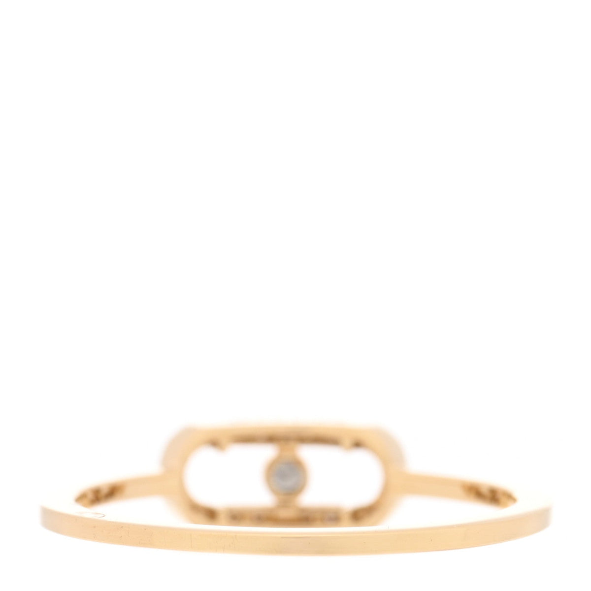 18K Yellow Gold Diamond Move Uno Pave Ring 54 6.75