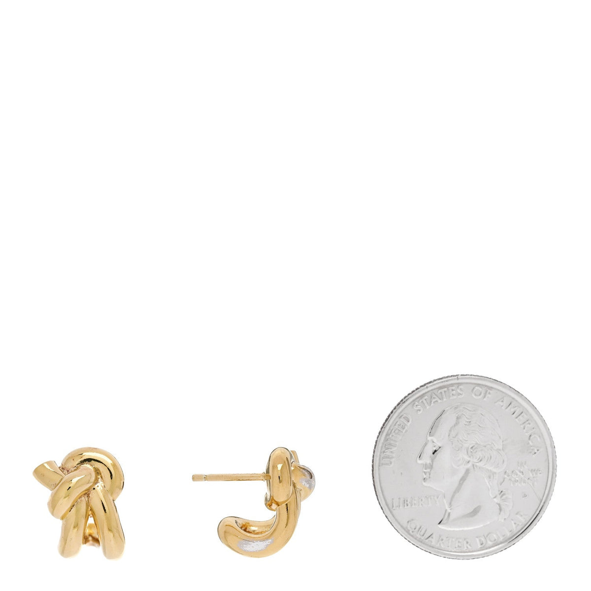 Sterling Silver Knot Earrings Gold