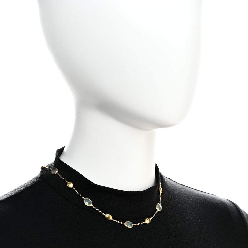 18K Yellow Gold Aquamarine Siviglia Necklace