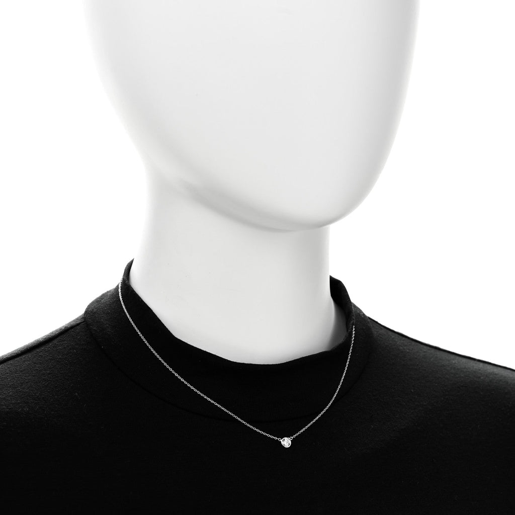 Platinum Diamond .24ct Elsa Peretti Diamonds by the Yard Pendant Necklace