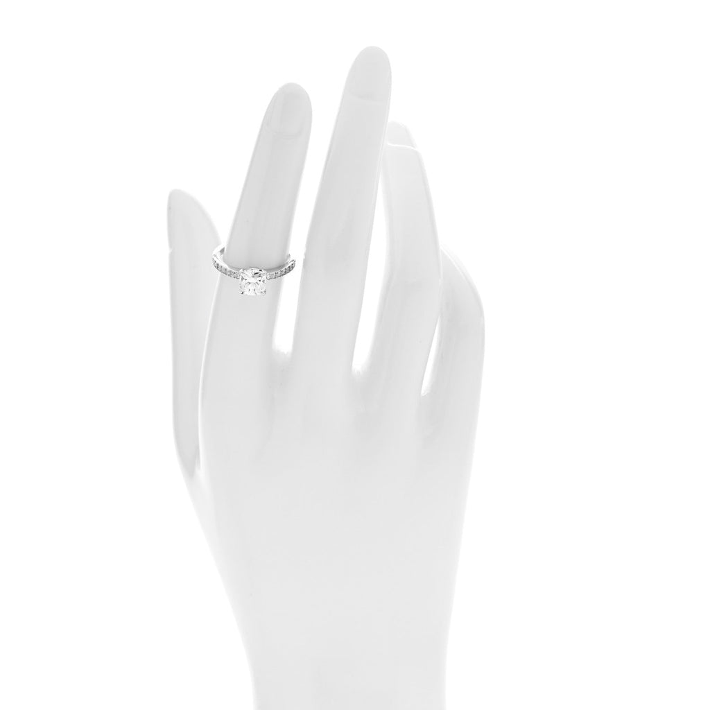 Platinum Diamond 1.11ct Novo Cushion Cut Engagement Ring 51 5.75