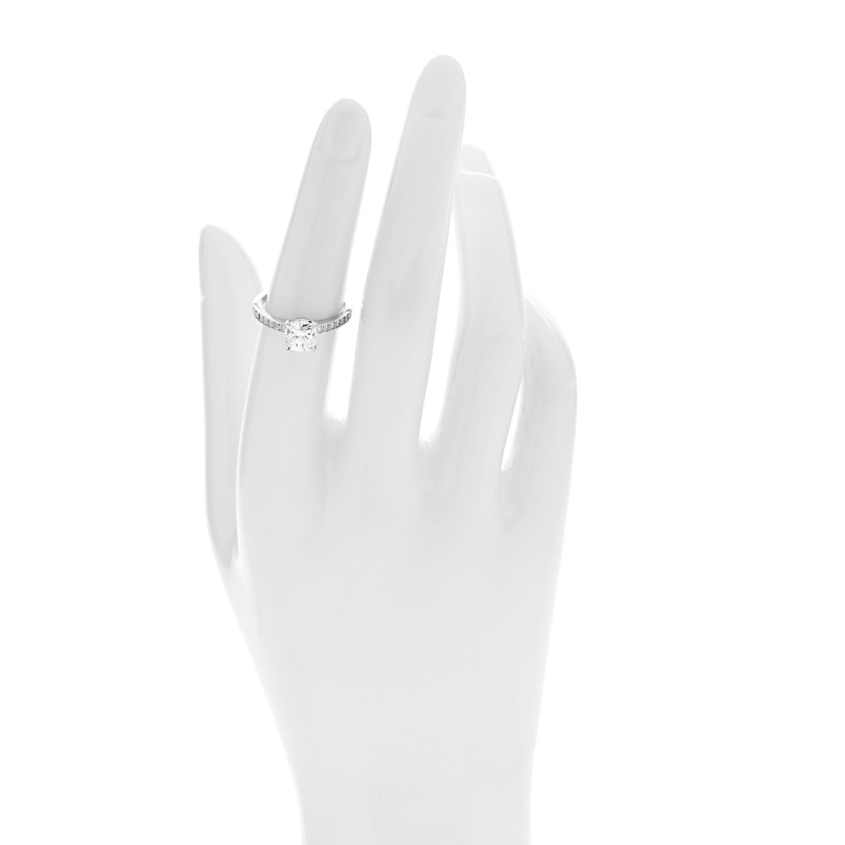 Platinum Diamond 1.11ct Novo Cushion Cut Engagement Ring 51 5.75