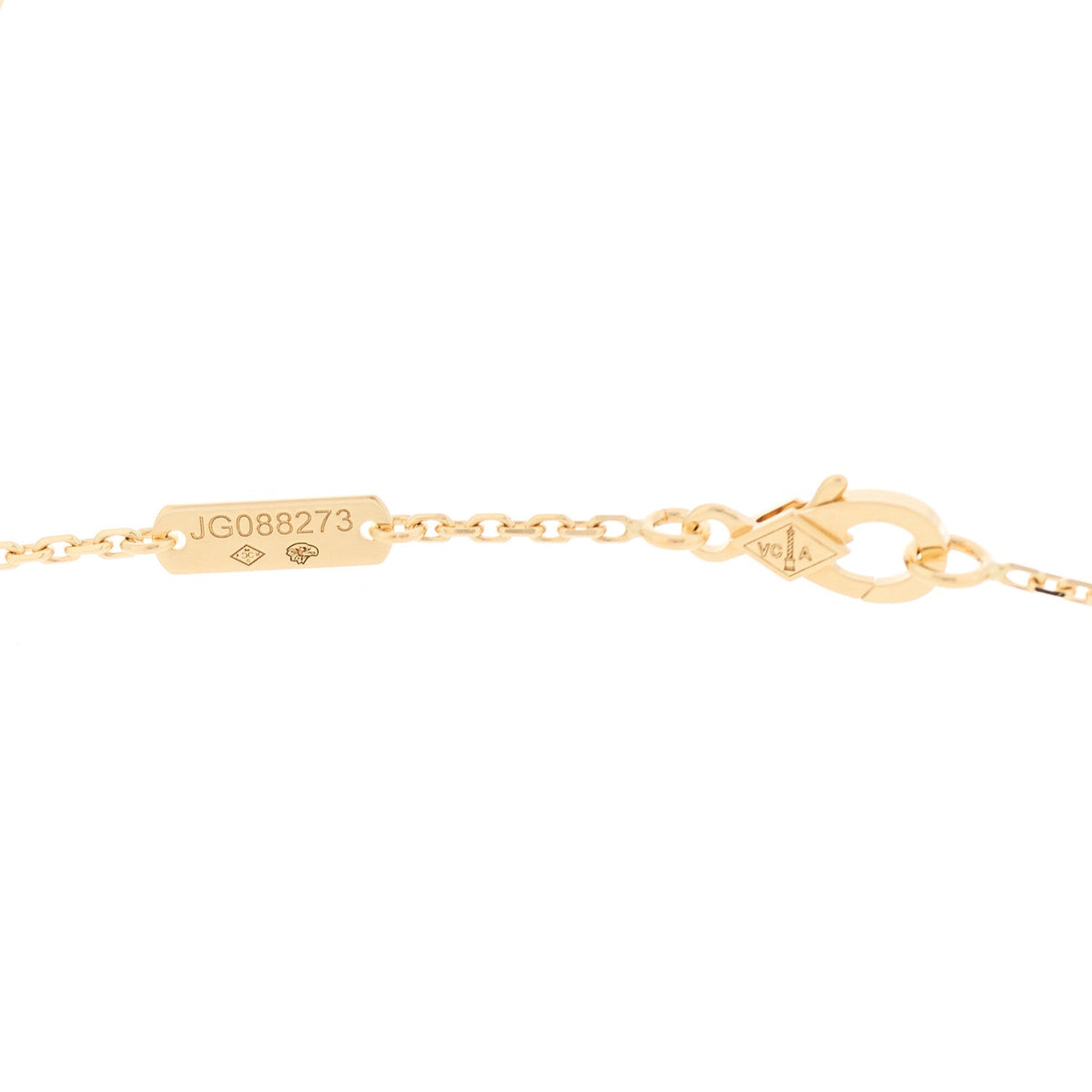 18K Yellow Gold Malachite Vintage Alhambra Pendant Necklace