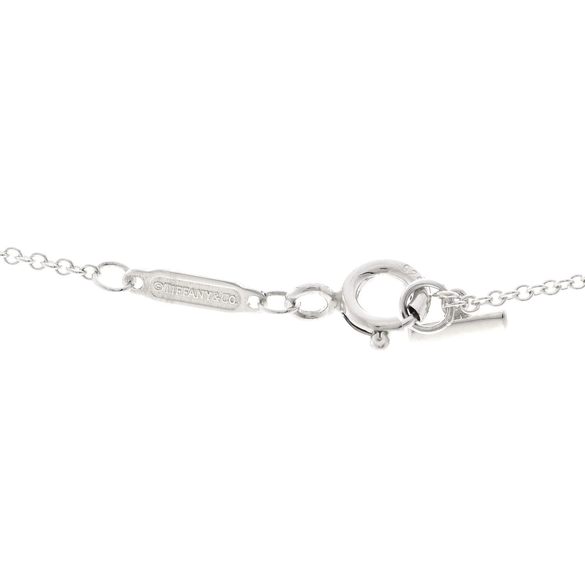 Sterling Silver Large T Smile Pendant Necklace
