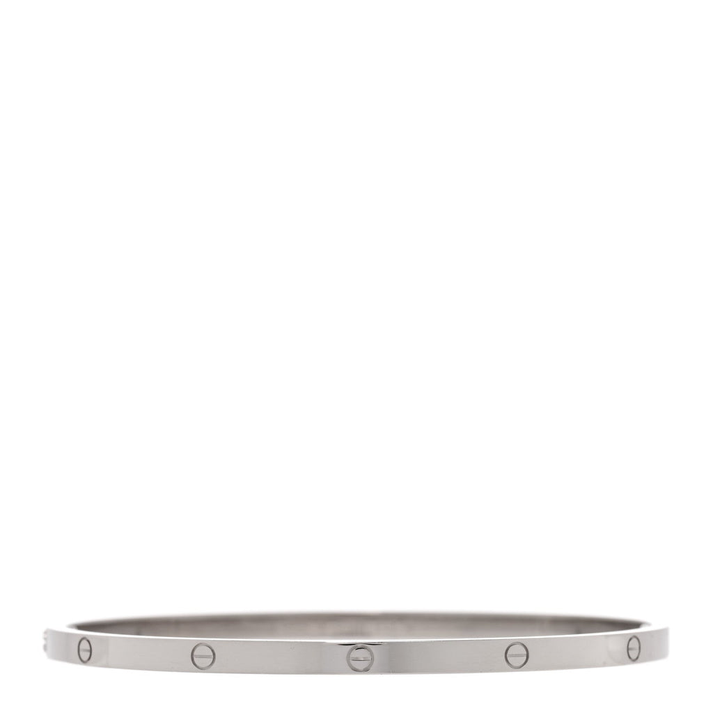 18K White Gold Small LOVE Bracelet 20