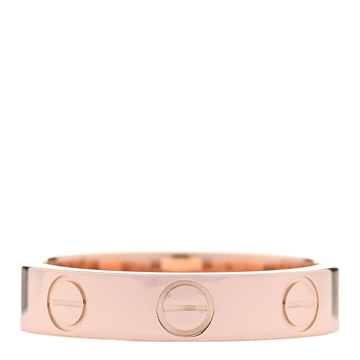 18K Pink Gold 3.5mm LOVE Wedding Band Ring 45 3.5