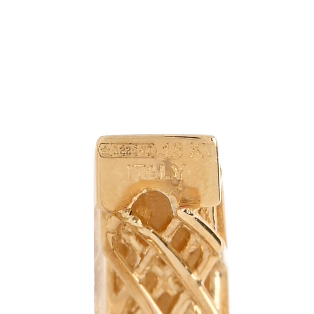 18K Yellow Gold Huggie Hoop Earrings