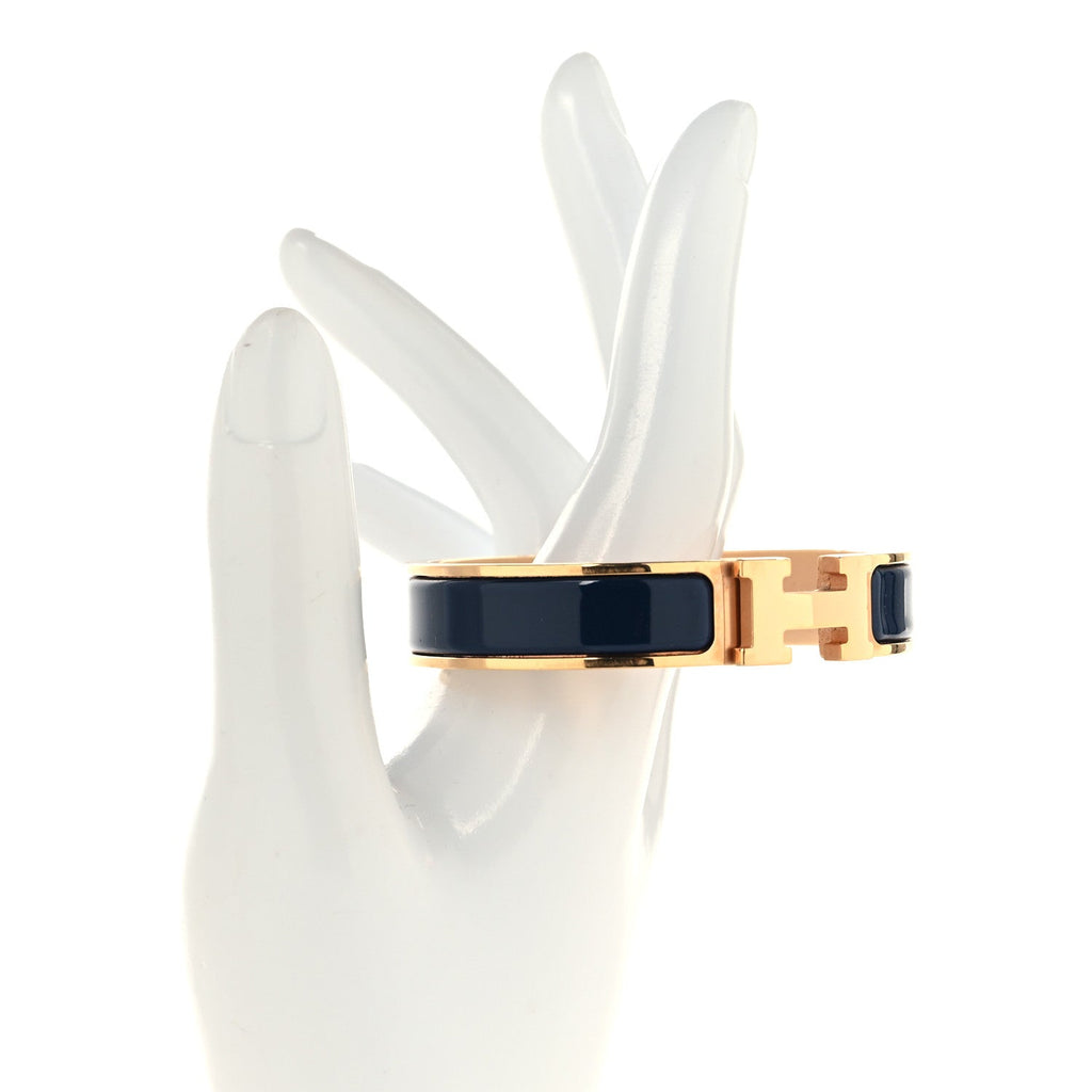 Enamel Narrow Clic Clac H Bracelet PM Ultramarine
