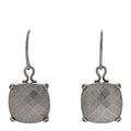 18K White Gold Black Diamond Intrecciato Pepita Earrings Gold
