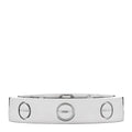 18K White Gold Diamond 4mm LOVE Wedding Band Ring 50 5.25