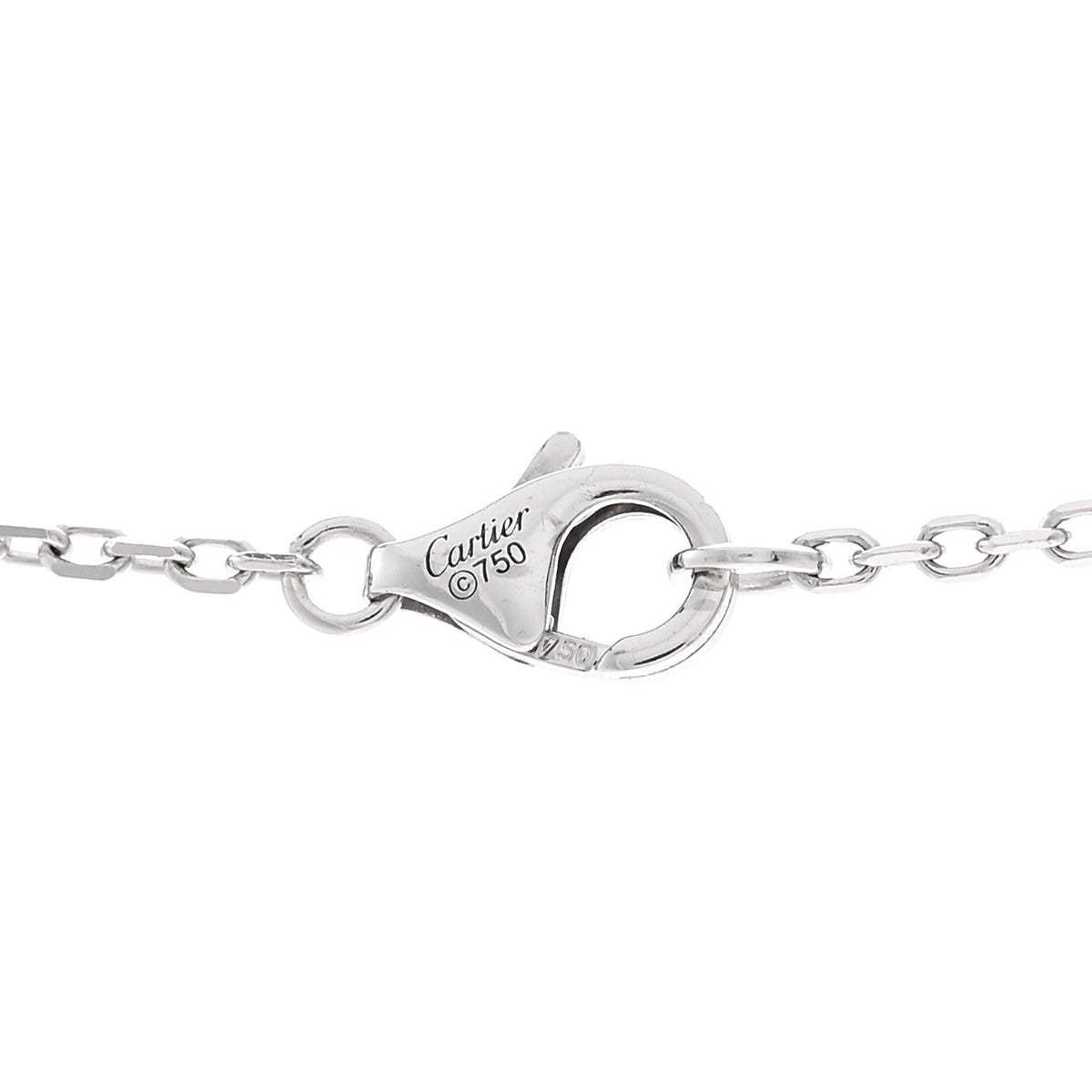 18K White Gold Diamond Interlocking LOVE Paved Necklace