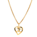 CC Heart Chain Pendant Necklace Gold