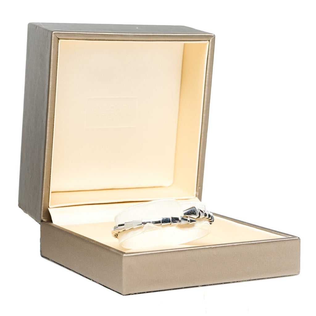 18K White Gold Serpenti Viper Bracelet S