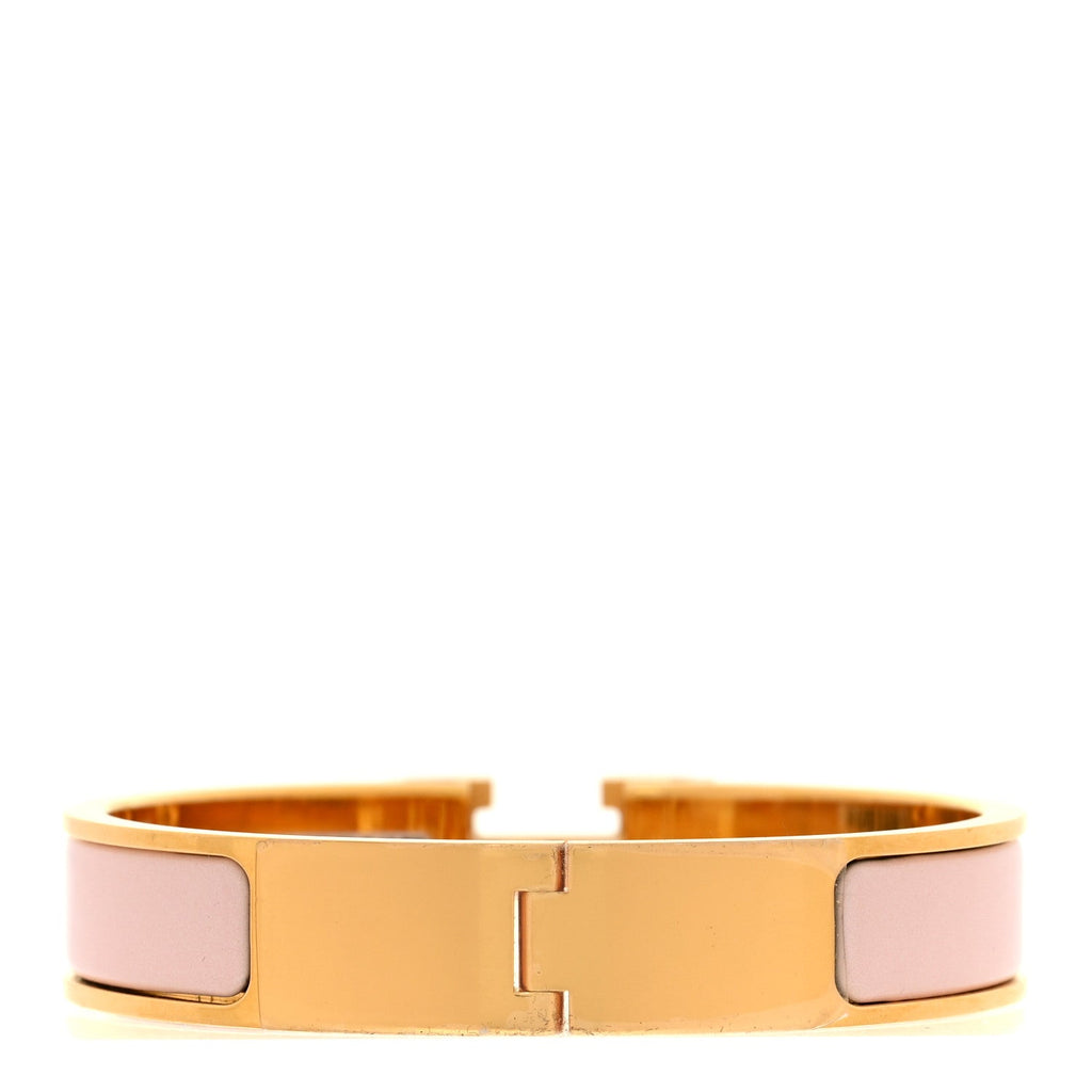 Enamel Narrow Clic Clac H Bracelet PM Rose Candeur
