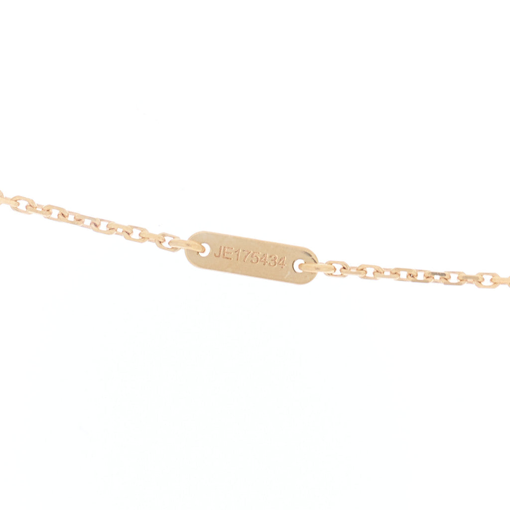 18k Rose Gold Carnelian Sweet Alhambra Heart Pendant Necklace