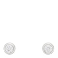 18K White Gold Diamond .46ctw Bezel Stud Earrings