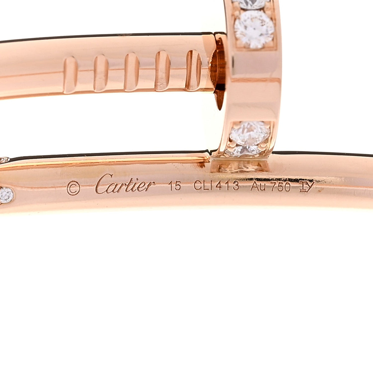 18K Pink Gold Diamond Juste Un Clou Bracelet 15