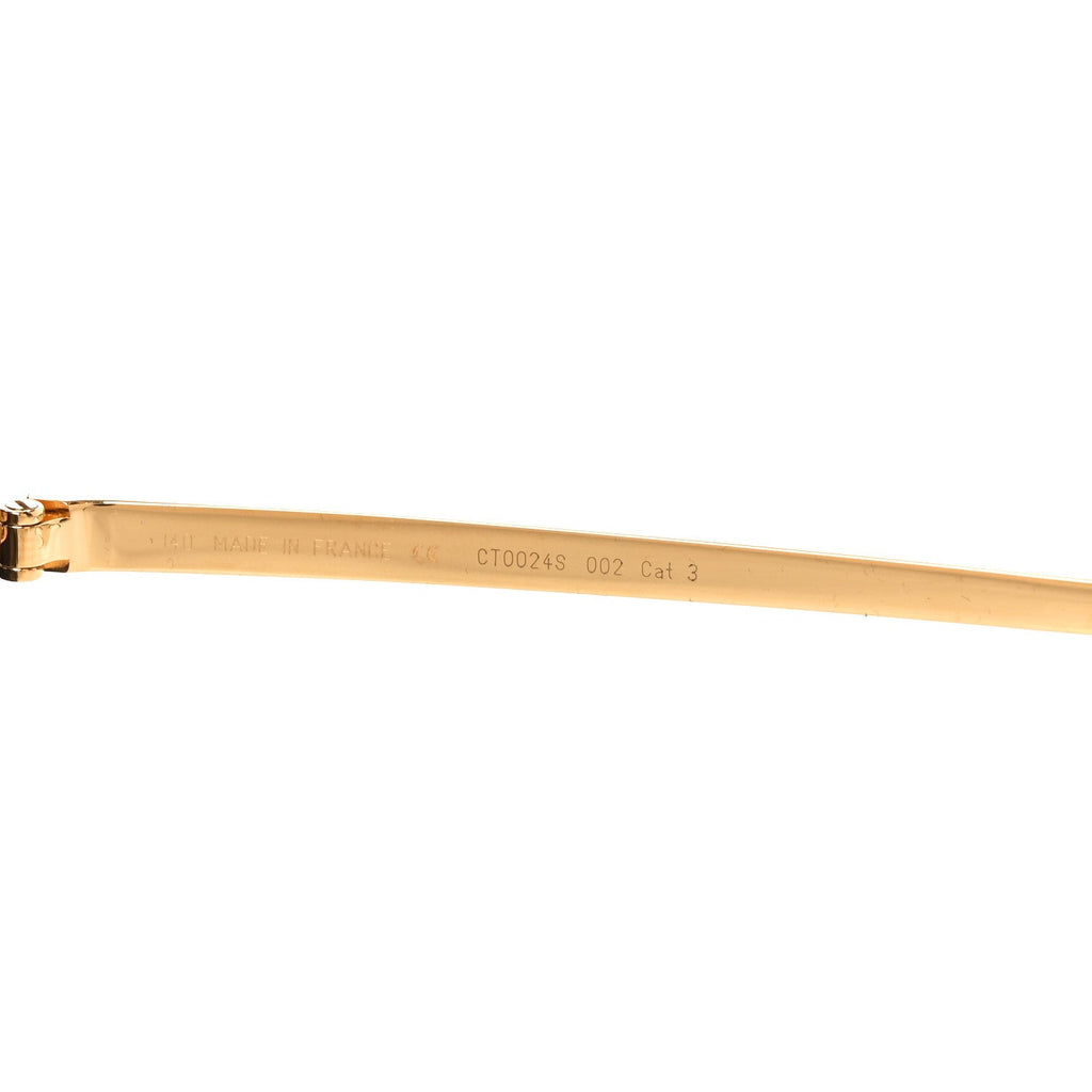 Acetate Panthere Cartier Sunglasses CT0024S Gold Dark Havana