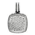 Sterling Silver Diamond 20mm Albion Enhancer Pendant