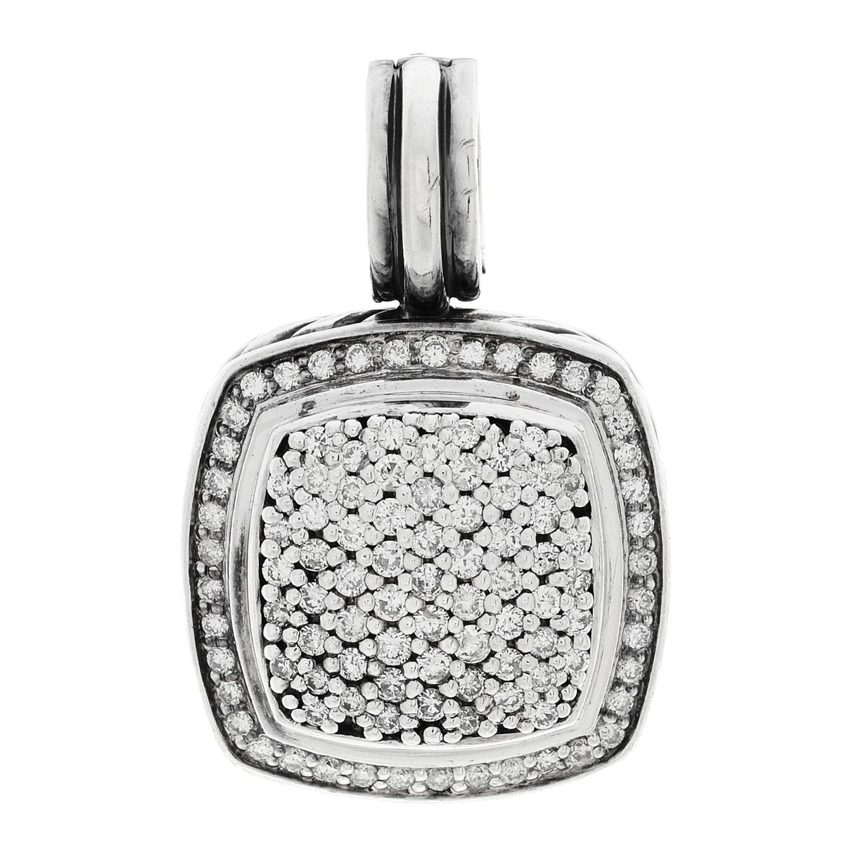 Sterling Silver Diamond 20mm Albion Enhancer Pendant
