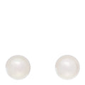 18K White Gold Akoya Cultured Pearl 6-6.5mm Stud Earrings