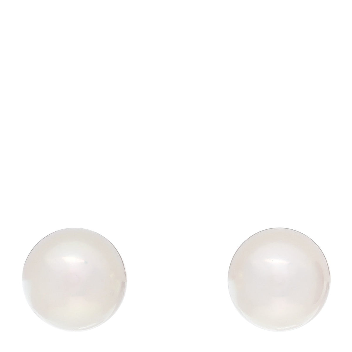 18K White Gold Akoya Cultured Pearl 6-6.5mm Stud Earrings
