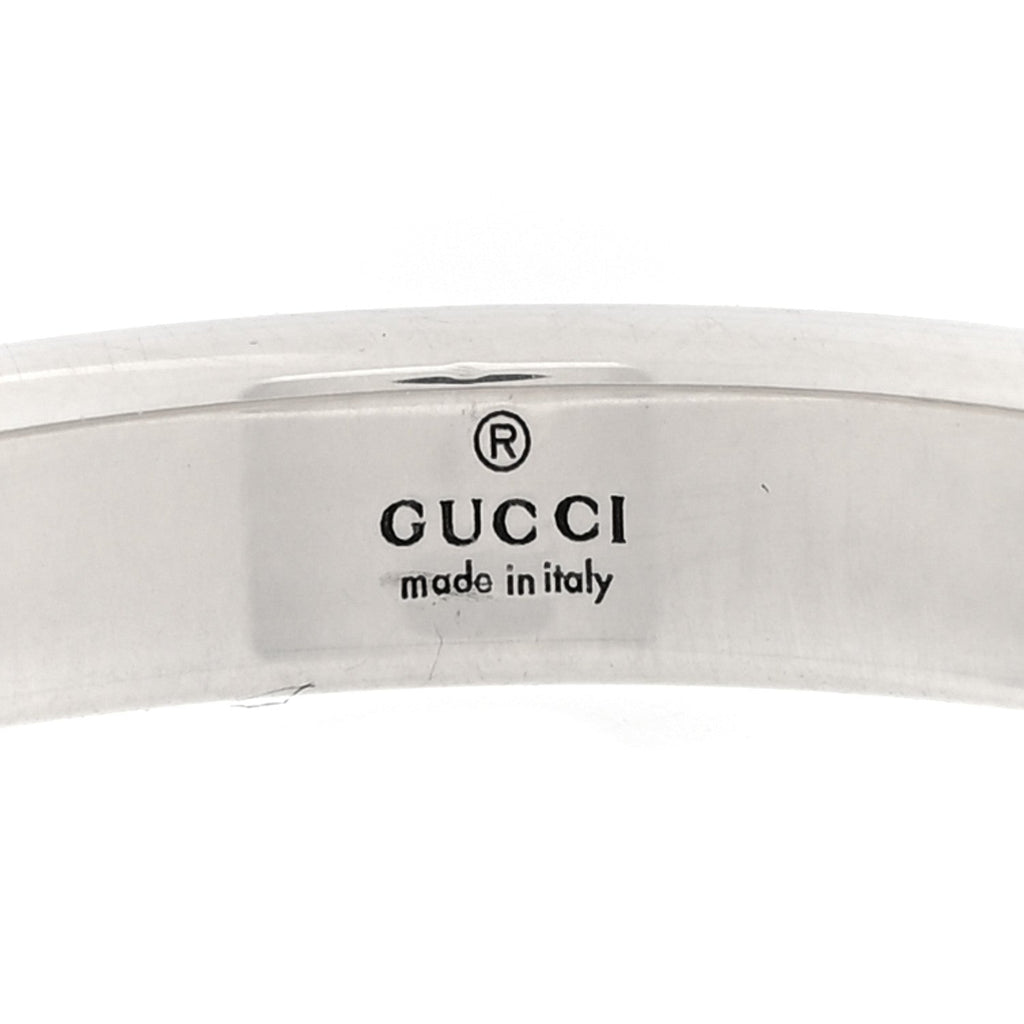 Sterling Silver Signature GG Narrow Band Ring 63 10.25