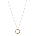 18K Pink Gold 3 Diamonds LOVE Pendant Necklace