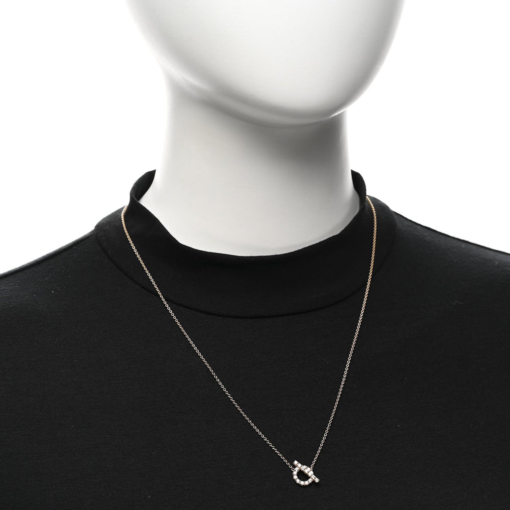 18K Rose Gold Diamond Finesse Pendant Necklace