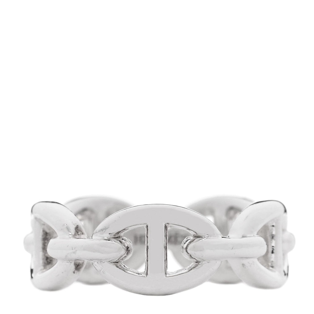 Sterling Silver PM Chaine d'Ancre Enchainee Band Ring 52 6