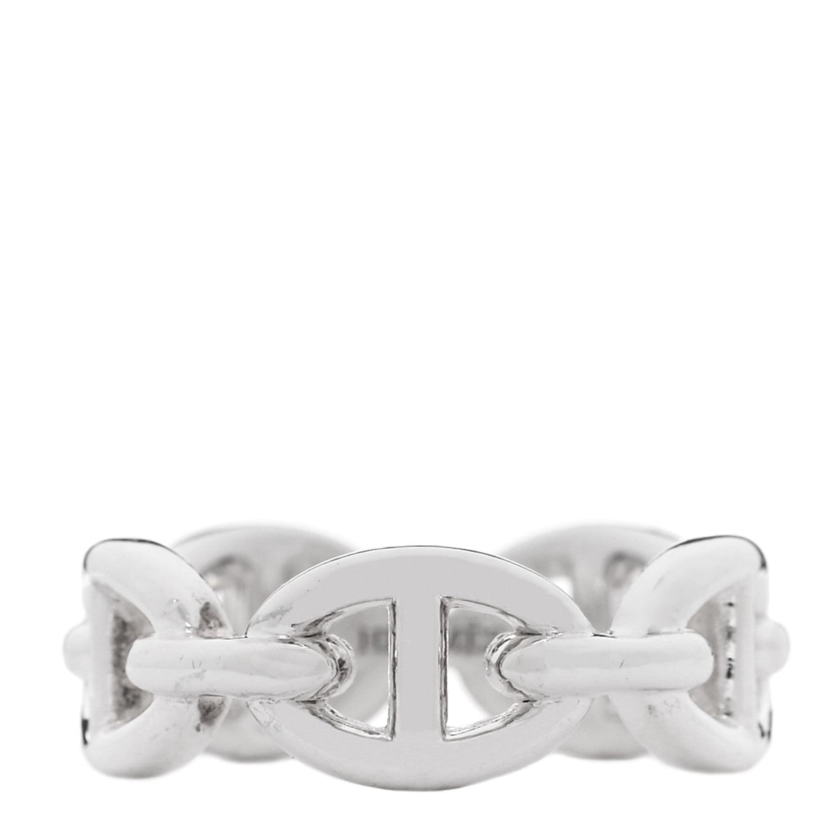 Sterling Silver PM Chaine d'Ancre Enchainee Band Ring 52 6