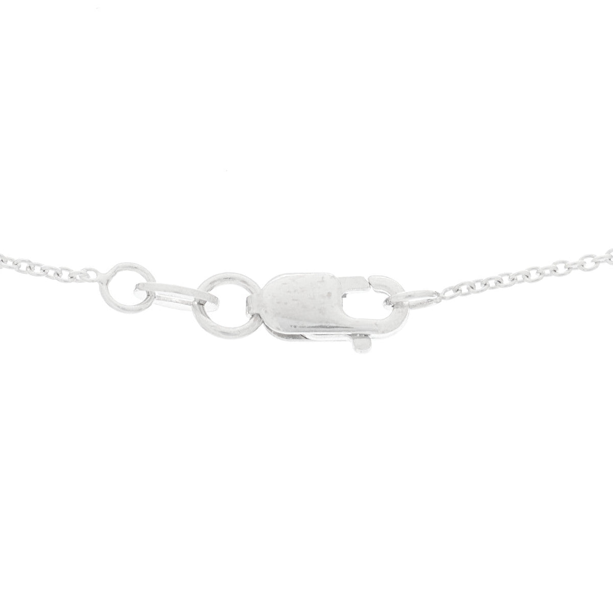 18K White Gold Diamond Initial P Pendant Necklace