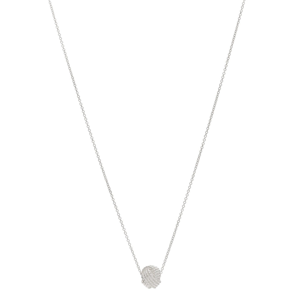 Sterling Silver Twist Knot Pendant Necklace