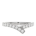 Platinum Diamond Ribbon Wedding Band Ring 50 5.25