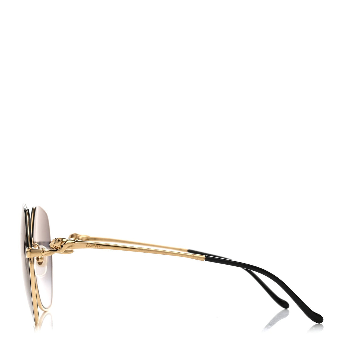 Panthere De Cartier Sunglasses CT0267S Gold Black